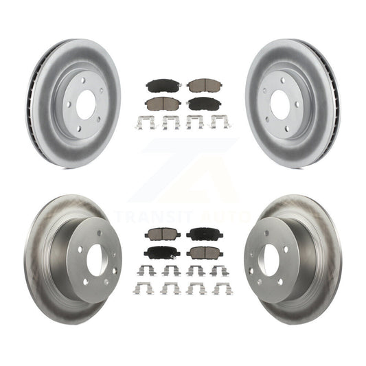 [Avant + Arrière] Kit de disque (revêtu) et plaquette (céramique) de frein pour 2007-2012 Nissan Sentra SE-R KGC-101170