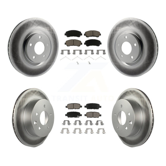 [Avant + Arrière] Kit de disque (revêtu) et plaquette (céramique) de frein pour 2014-2017 Nissan Juke Nismo RS KGC-101176
