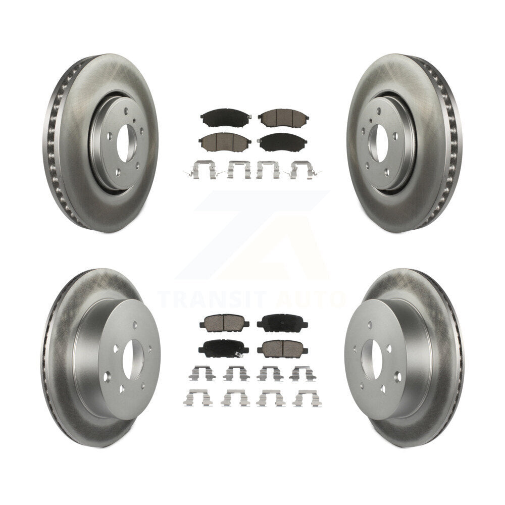 [Avant + Arrière] Kit de disque (revêtu) et plaquette (céramique) de frein pour INFINITI FX35 FX37 QX70 FX45 KGC-101177