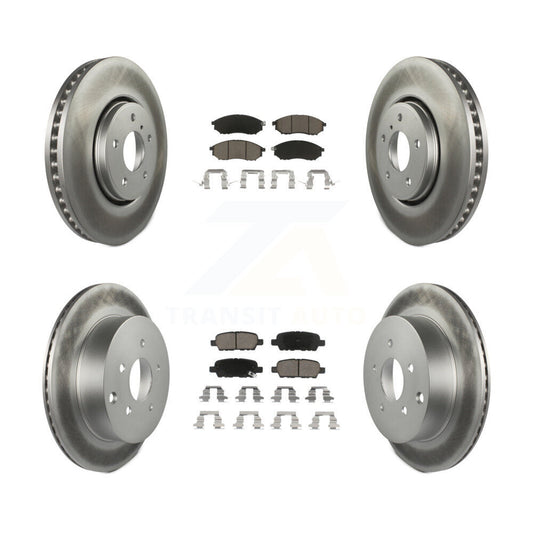 [Avant + Arrière] Kit de disque (revêtu) et plaquette (céramique) de frein pour INFINITI FX35 FX37 QX70 FX45 KGC-101177
