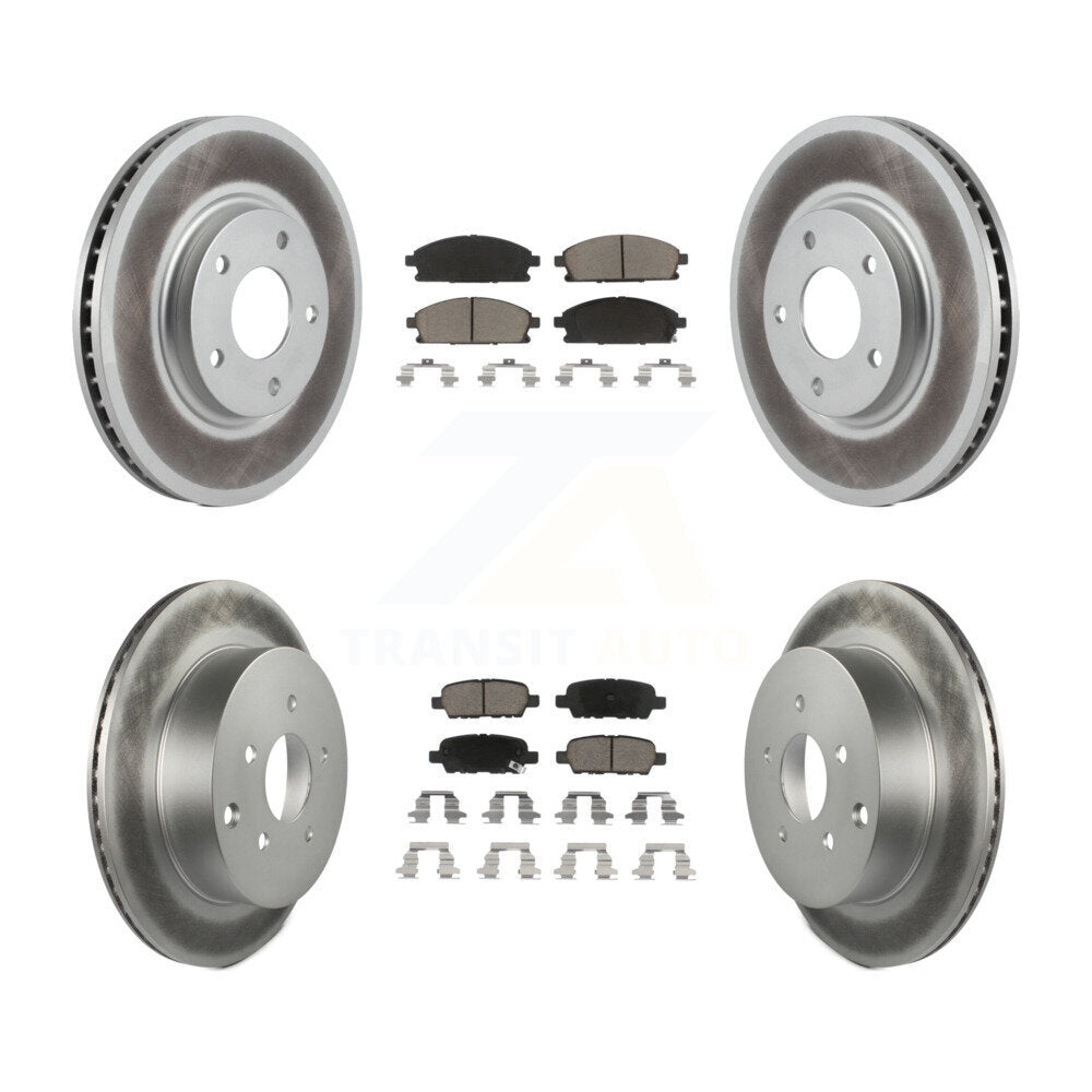 [Avant + Arrière] Kit de disque (revêtu) et plaquette (céramique) de frein pour 2004-2009 Nissan Quest KGC-101178