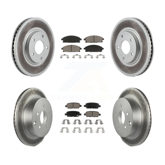 [Avant + Arrière] Kit de disque (revêtu) et plaquette (céramique) de frein pour 2004-2009 Nissan Quest KGC-101178
