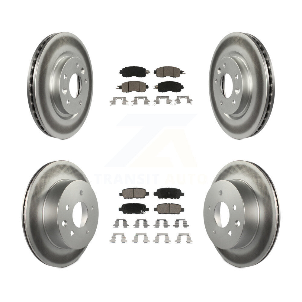 [Avant + Arrière] Kit de disque (revêtu) et plaquette (céramique) de frein pour Nissan LEAF KGC-101181