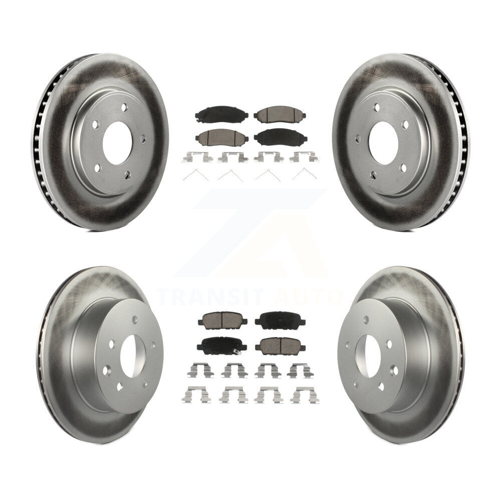 [Avant + Arrière] Kit de disque (revêtu) et plaquette (céramique) de frein pour Nissan LEAF KGC-101182