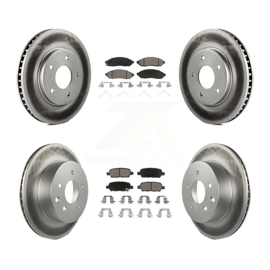 [Avant + Arrière] Kit de disque (revêtu) et plaquette (céramique) de frein pour Nissan LEAF KGC-101182