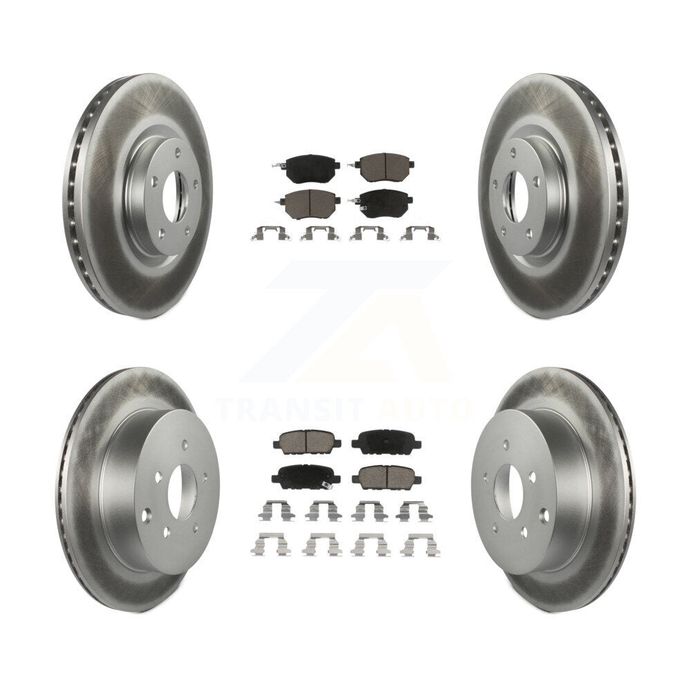 [Avant + Arrière] Kit de disque (revêtu) et plaquette (céramique) de frein pour Nissan Murano INFINITI FX35 FX45 KGC-101183