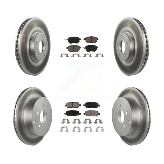 [Avant + Arrière] Kit de disque (revêtu) et plaquette (céramique) de frein pour Nissan Murano INFINITI FX35 FX45 KGC-101183