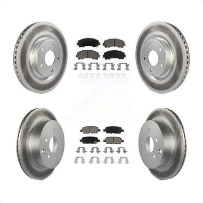 [Avant + Arrière] Kit de disque (revêtu) et plaquette (céramique) de frein pour INFINITI Q50 Q60 KGC-101184 par Transit Auto