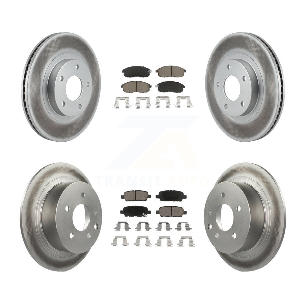 [Avant + Arrière] Kit de disque (revêtu) et plaquette (céramique) de frein pour Nissan Altima KGC-101186
