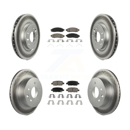[Avant + Arrière] Kit de disque (revêtu) et plaquette (céramique) de frein pour 2015 Nissan LEAF Vehicles Manufactured In Japan KGC-101188
