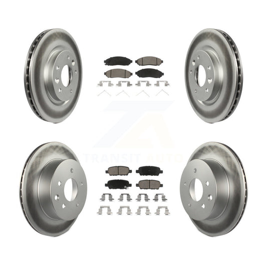 [Avant + Arrière] Kit de disque (revêtu) et plaquette (céramique) de frein pour 2015 Nissan LEAF Vehicles Manufactured In Japan KGC-101188