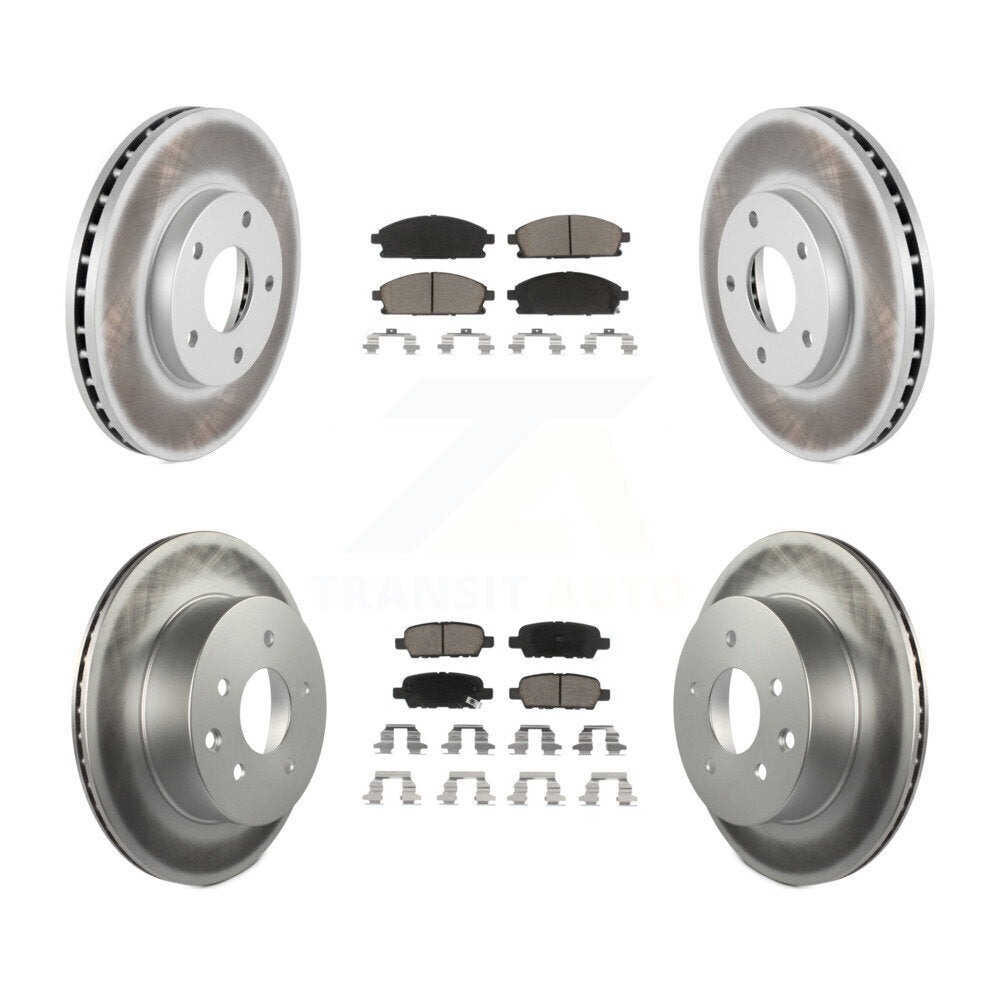 [Avant + Arrière] Kit de disque (revêtu) et plaquette (céramique) de frein pour 2005-2006 Nissan X-Trail KGC-101189