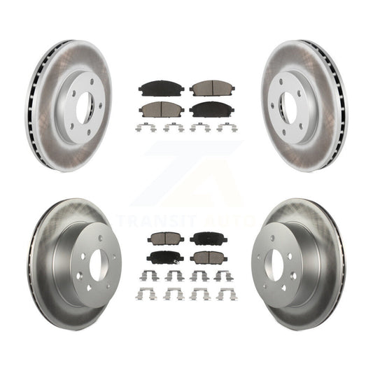 [Avant + Arrière] Kit de disque (revêtu) et plaquette (céramique) de frein pour 2005-2006 Nissan X-Trail KGC-101189