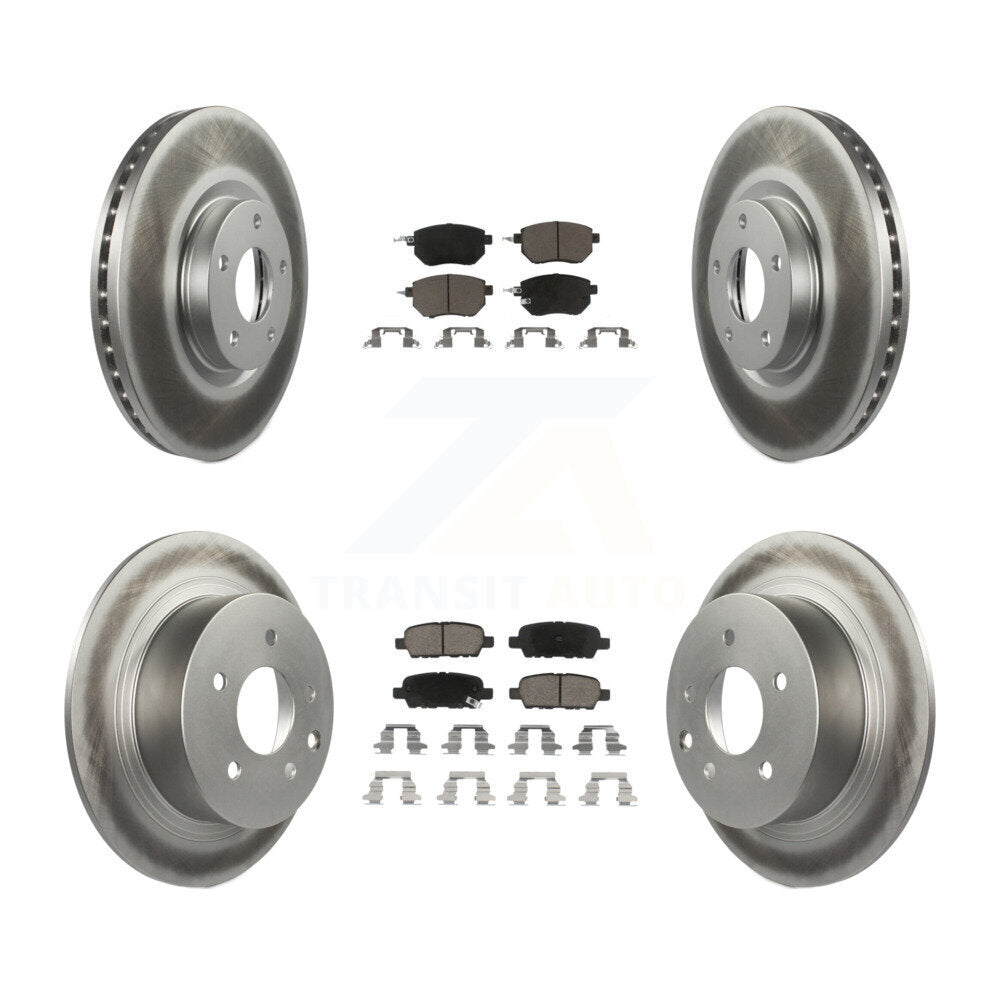 [Avant + Arrière] Kit de disque (revêtu) et plaquette (céramique) de frein pour Nissan Altima Maxima KGC-101190