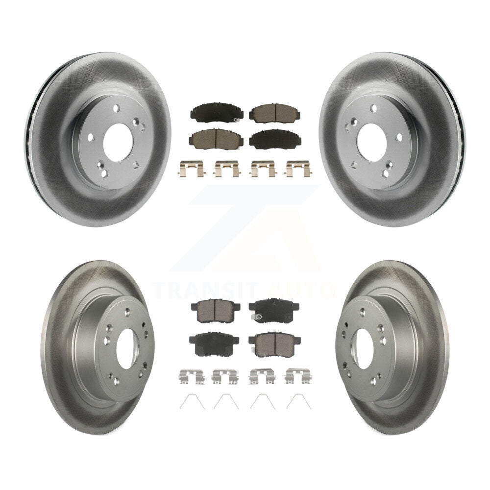 [Avant + Arrière] Kit de disque (revêtu) et plaquette (céramique) de frein pour Honda Accord Acura TSX KGC-101191