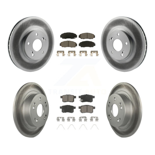 [Avant + Arrière] Kit de disque (revêtu) et plaquette (céramique) de frein pour Honda Accord Acura TSX KGC-101191