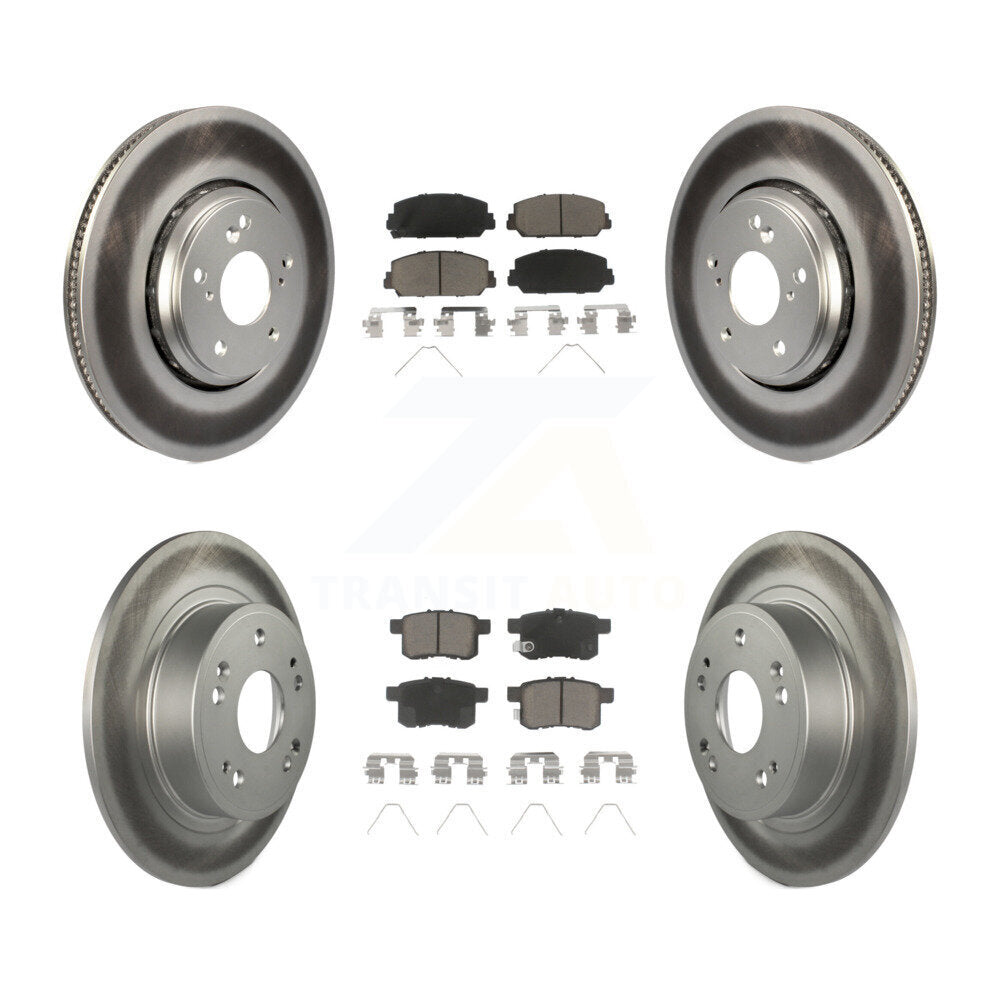 [Avant + Arrière] Kit de disque (revêtu) et plaquette (céramique) de frein pour Honda Accord KGC-101192