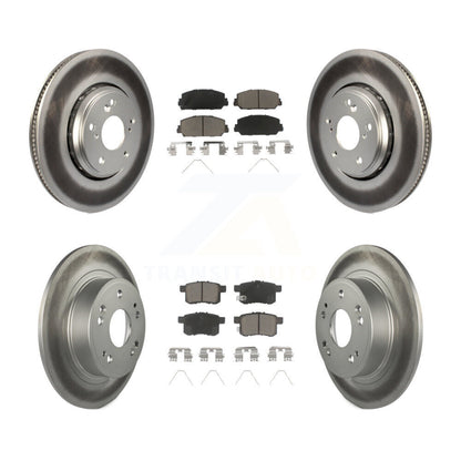 [Avant + Arrière] Kit de disque (revêtu) et plaquette (céramique) de frein pour Honda Accord KGC-101192