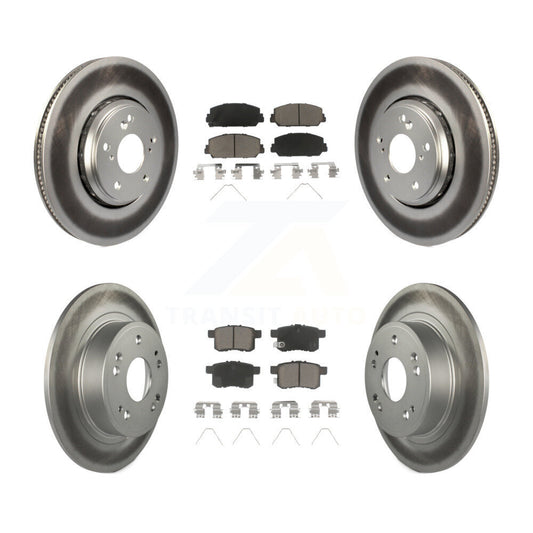 [Avant + Arrière] Kit de disque (revêtu) et plaquette (céramique) de frein pour Honda Accord KGC-101192