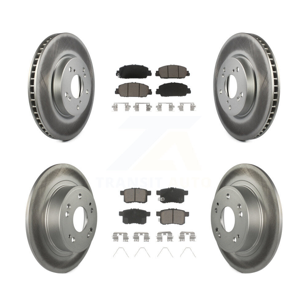 [Avant + Arrière] Kit de disque (revêtu) et plaquette (céramique) de frein pour Honda Accord KGC-101194