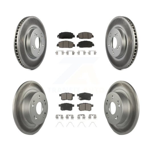 [Avant + Arrière] Kit de disque (revêtu) et plaquette (céramique) de frein pour Honda Accord KGC-101194