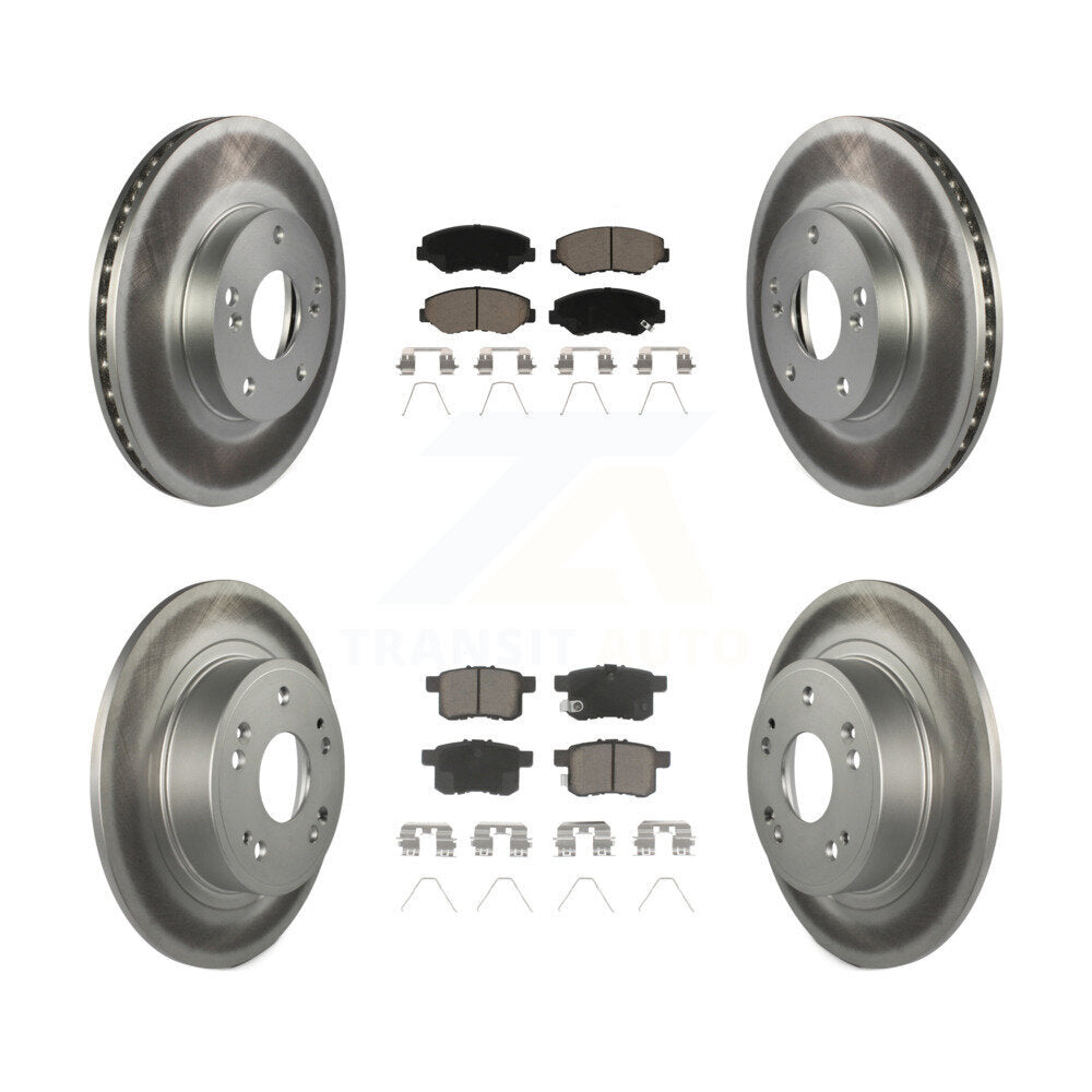 [Avant + Arrière] Kit de disque (revêtu) et plaquette (céramique) de frein pour Honda Accord KGC-101195