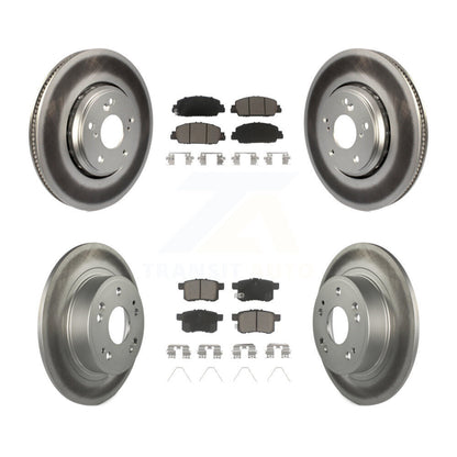 [Avant + Arrière] Kit de disque (revêtu) et plaquette (céramique) de frein pour 2017 Honda Accord Hybrid EX-L Touring KGC-101196