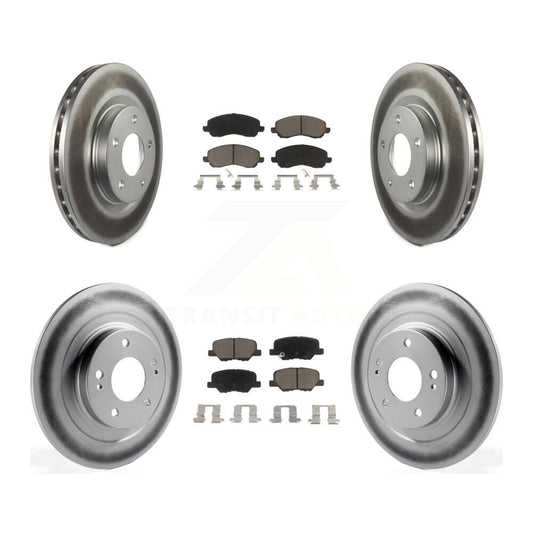 [Avant + Arrière] Kit de disque (revêtu) et plaquette (céramique) de frein pour Mitsubishi Outlander Sport RVR KGC-101197