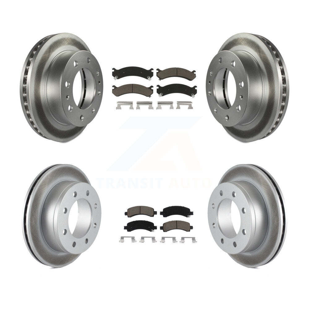 [Avant + Arrière] Kit de disque (revêtu) et plaquette (céramique) de frein pour Chevrolet Express 2500 GMC Savana KGC-101199