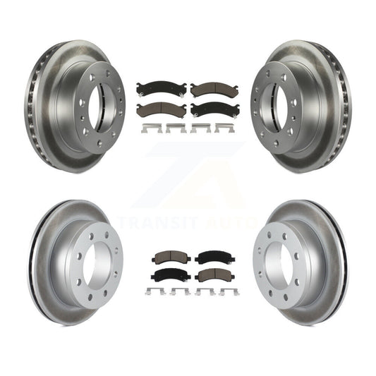 [Avant + Arrière] Kit de disque (revêtu) et plaquette (céramique) de frein pour Chevrolet Express 2500 GMC Savana KGC-101199