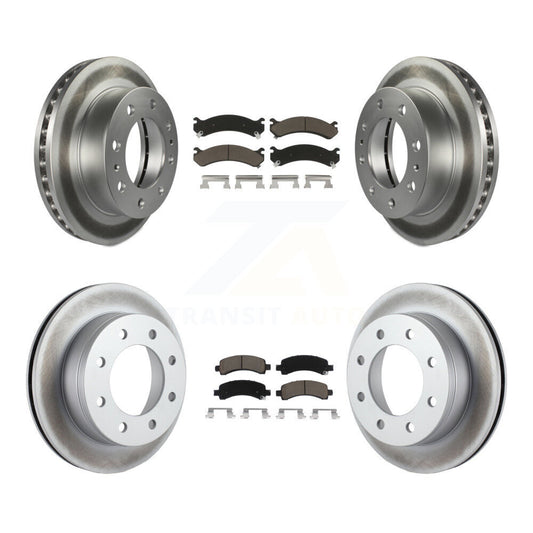 [Avant + Arrière] Kit de disque (revêtu) et plaquette (céramique) de frein pour Chevrolet Express 2500 GMC Savana KGC-101200