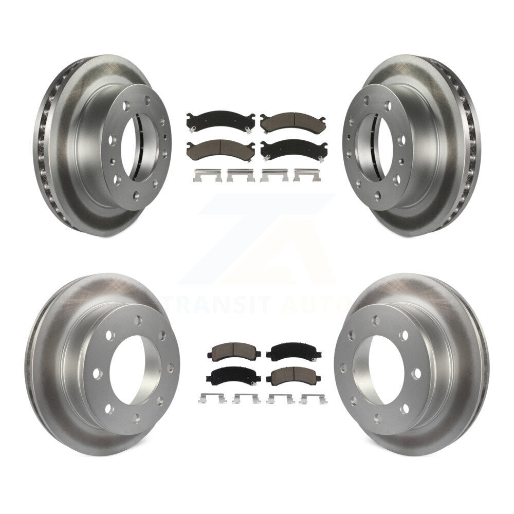 [Avant + Arrière] Kit de disque (revêtu) et plaquette (céramique) de frein pour Chevrolet Express 2500 GMC Savana KGC-101201