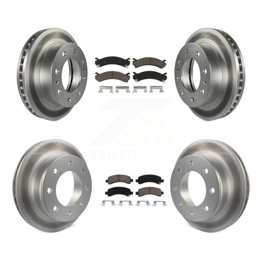 [Avant + Arrière] Kit de disque (revêtu) et plaquette (céramique) de frein pour Chevrolet Express 2500 GMC Savana KGC-101201