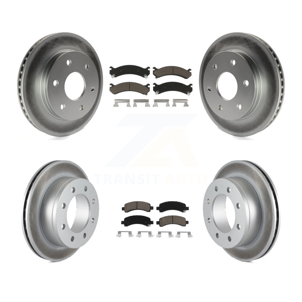 [Avant + Arrière] Kit de disque (revêtu) et plaquette (céramique) de frein pour 2006 Chevrolet Express 2500 GMC Savana KGC-101202