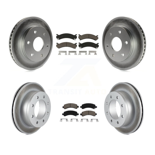 [Avant + Arrière] Kit de disque (revêtu) et plaquette (céramique) de frein pour 2006 Chevrolet Express 2500 GMC Savana KGC-101202