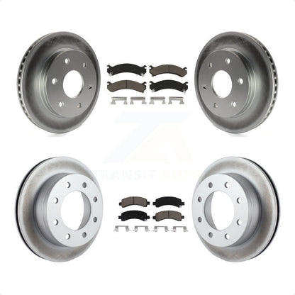 [Avant + Arrière] Kit de disque (revêtu) et plaquette (céramique) de frein pour 2006 Chevrolet Express 2500 GAS engine avec 6 Lug Wheels KGC-101203 par Transit Auto
