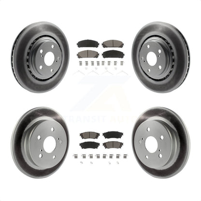 [Avant + Arrière] Kit de disque (revêtu) et plaquette (céramique) de frein pour Lexus NX200t NX300 NX300h KGC-101204 par Transit Auto