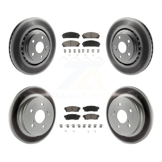 [Avant + Arrière] Kit de disque (revêtu) et plaquette (céramique) de frein pour Lexus NX200t NX300 NX300h KGC-101204 par Transit Auto