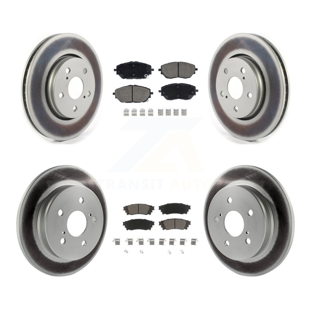 [Avant + Arrière] Kit de disque (revêtu) et plaquette (céramique) de frein pour 2018 Toyota C-HR KGC-101205