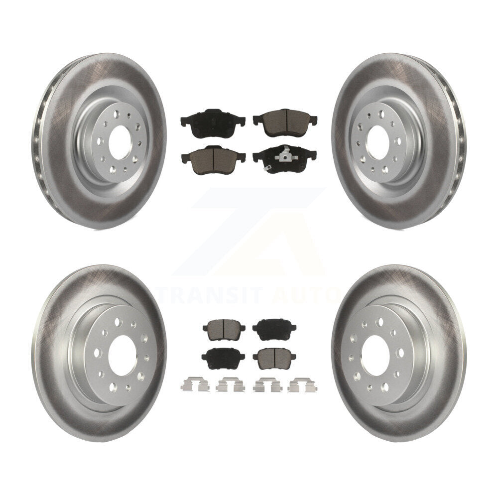 [Avant + Arrière] Kit de disque (revêtu) et plaquette (céramique) de frein pour 2014-2020 Fiat 500L KGC-101207