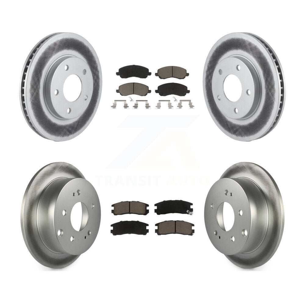 [Avant + Arrière] Kit de disque (revêtu) et plaquette (céramique) de frein pour Mitsubishi Galant KGC-101208