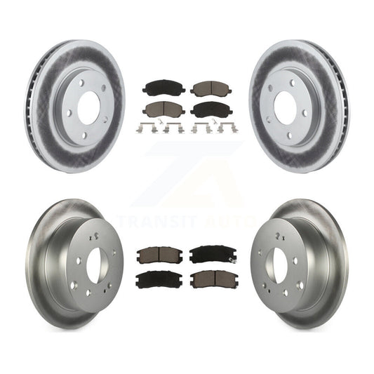 [Avant + Arrière] Kit de disque (revêtu) et plaquette (céramique) de frein pour Mitsubishi Galant KGC-101208