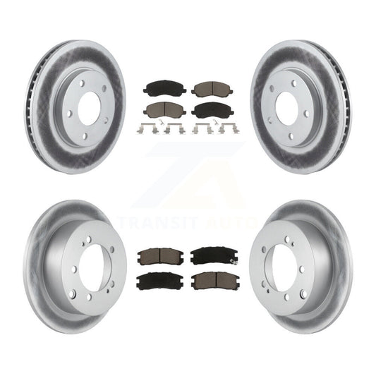 [Avant + Arrière] Kit de disque (revêtu) et plaquette (céramique) de frein pour Chrysler Sebring Mitsubishi Dodge Stratus Eclipse Galant KGC-101209