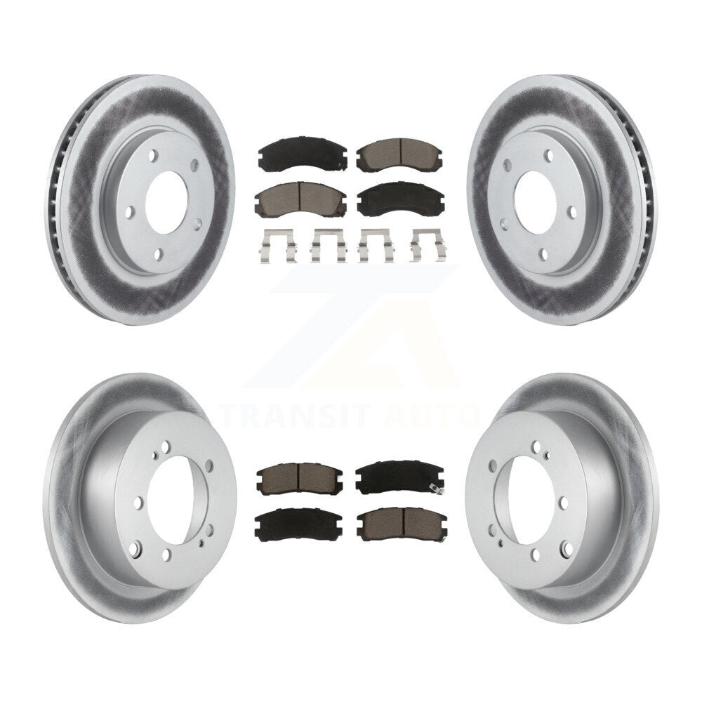 [Avant + Arrière] Kit de disque (revêtu) et plaquette (céramique) de frein pour 2000 Mitsubishi Eclipse 3.0L KGC-101210