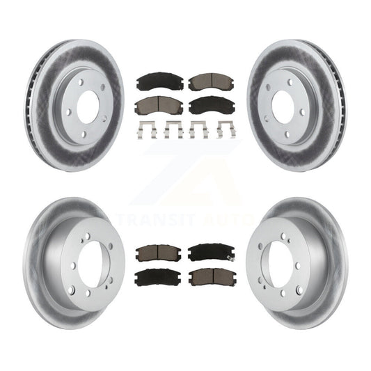 [Avant + Arrière] Kit de disque (revêtu) et plaquette (céramique) de frein pour 2000 Mitsubishi Eclipse 3.0L KGC-101210