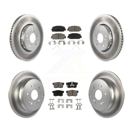 [Avant + Arrière] Kit de disque (revêtu) et plaquette (céramique) de frein pour 2013-2018 Acura RDX KGC-101214