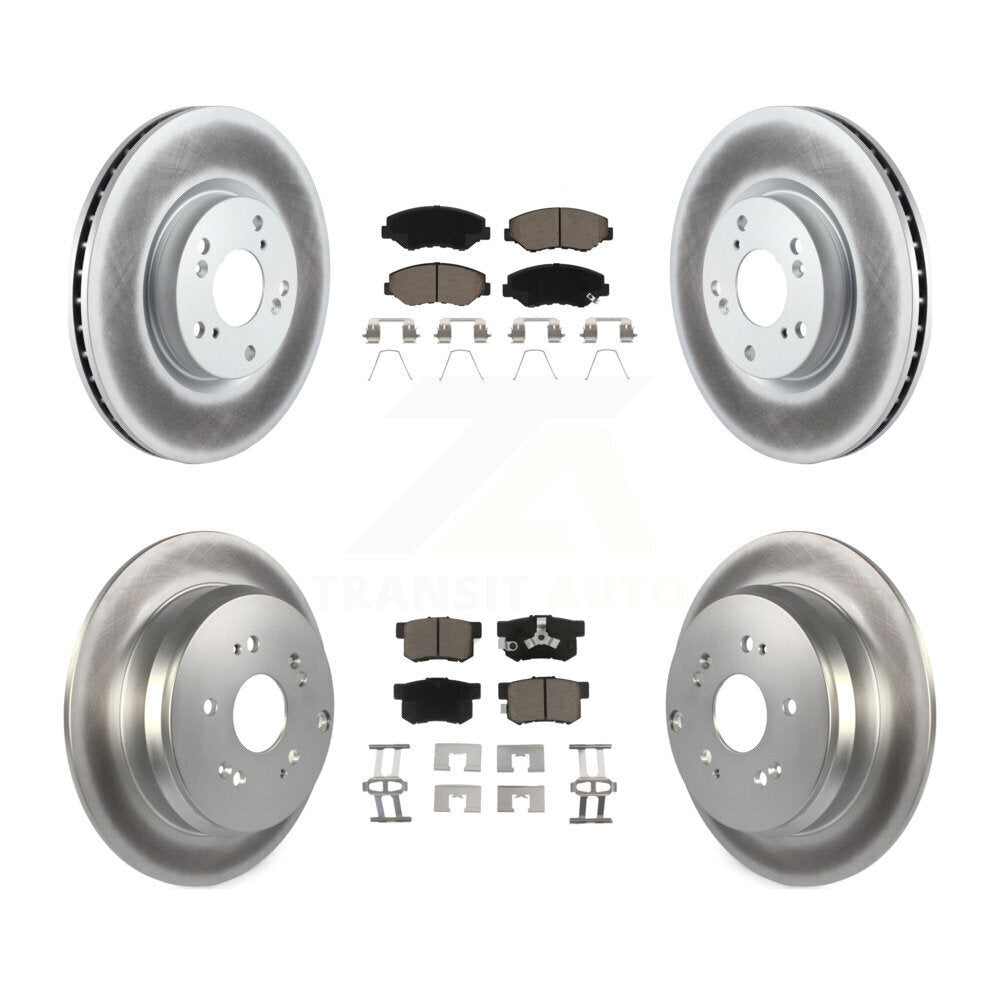 [Avant + Arrière] Kit de disque (revêtu) et plaquette (céramique) de frein pour 2005-2006 Honda CR-V KGC-101215