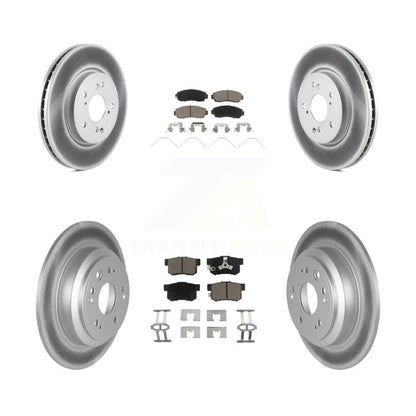 [Avant + Arrière] Kit de disque (revêtu) et plaquette (céramique) de frein pour Honda Crosstour Accord KGC-101216