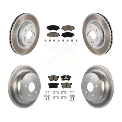 [Avant + Arrière] Kit de disque (revêtu) et plaquette (céramique) de frein pour 2012-2016 Honda CR-V FWD KGC-101217