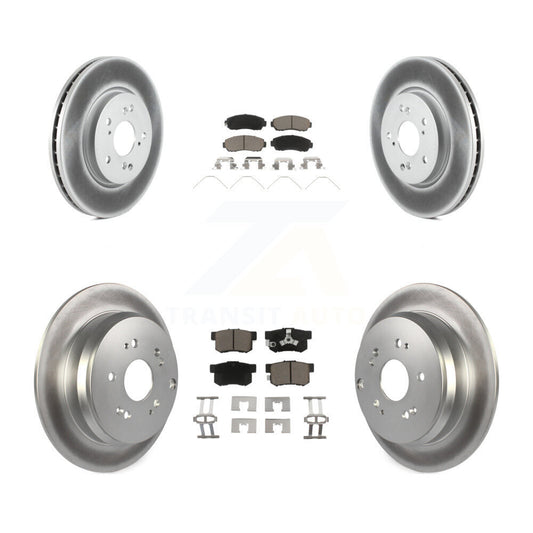[Avant + Arrière] Kit de disque (revêtu) et plaquette (céramique) de frein pour 2012-2016 Honda CR-V AWD KGC-101218